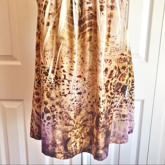 Unity World Wear Tie Dye Animal Print Tunic Top MP - Picture 7 of 13